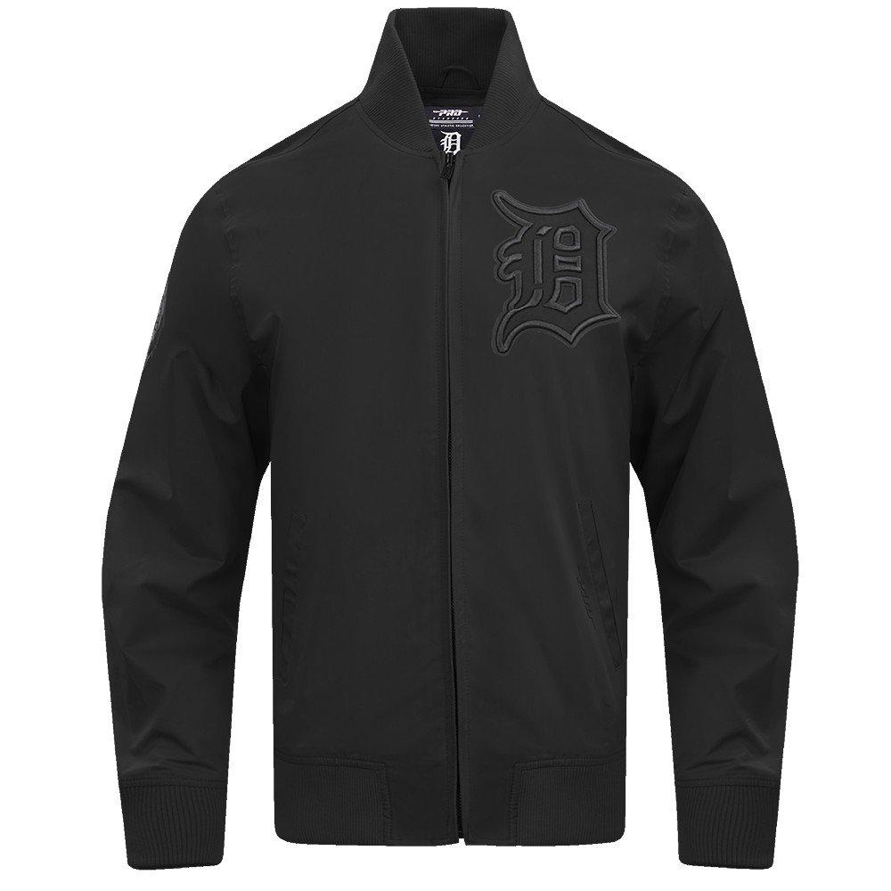 Pro Standard Men's MLB Detroit Tigers Neutral Twill Jacket - Black - BLACK